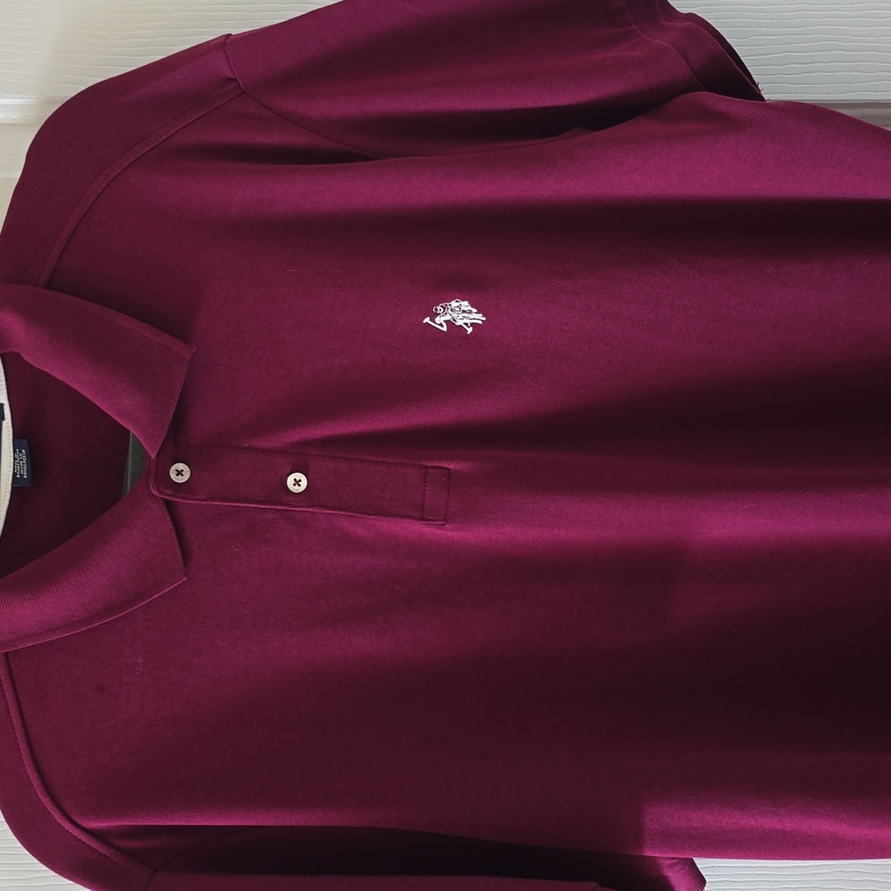 U.S. POLO ASSN. BRAND MEN'S WINE SHORT SLEEVES POLO SIZE SMALL